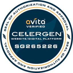 Avita verified Celergen website and digital platform, approval number SG265226